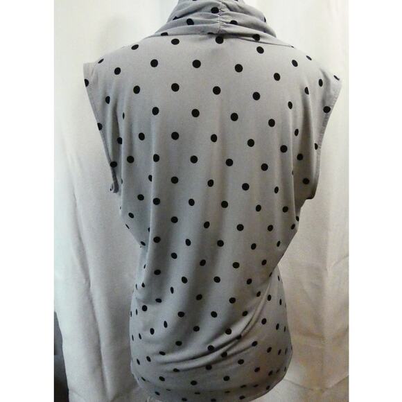 Premise Women's Large Sleeveless Tunic Blouse Polka Dots Stretchy - Picture 5 of 7